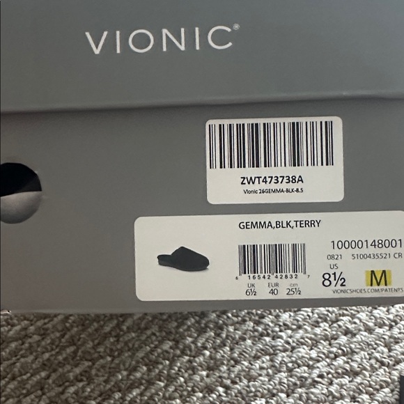 NWT Vionic Gemma Black Slippers - Picture 9 of 10